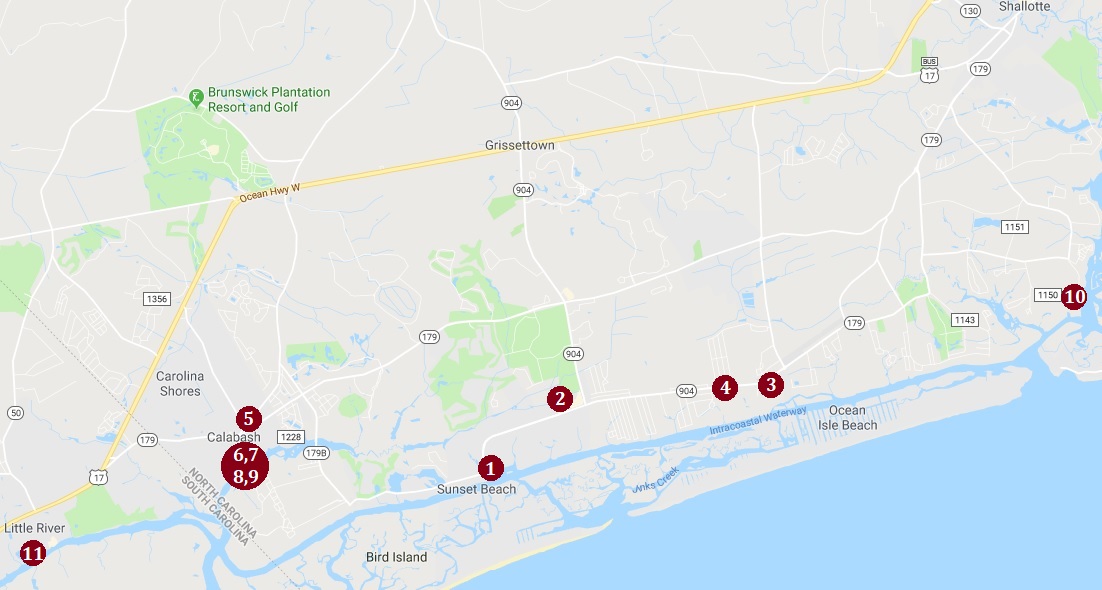 Map of Local Restaurants